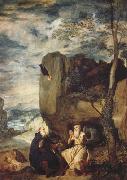 Diego Velazquez Saint Antoine abbe et Saint Paul ermite (df02) Spain oil painting reproduction